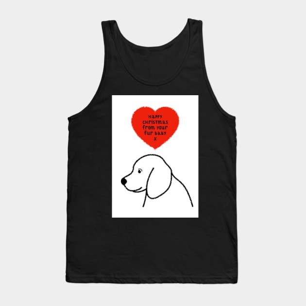 Christmas Greeting From The Dog Tank Top by AdamRegester